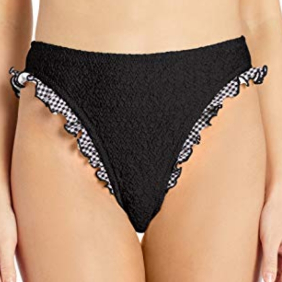 COCO RAVE | ruffle gingham textured bikini bottoms - Picture 7 of 7